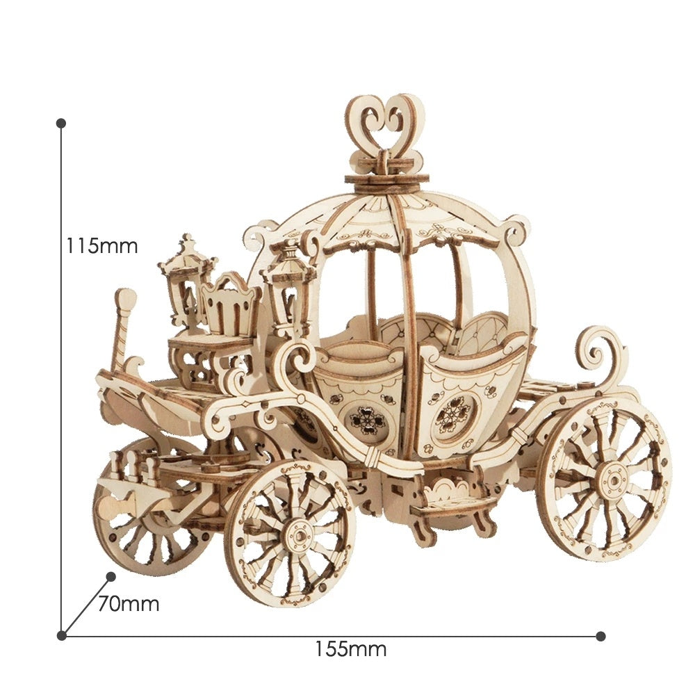 ROKR Pumpkin Carriage - Puzzle 3D in legno, modello meccanico fai da te