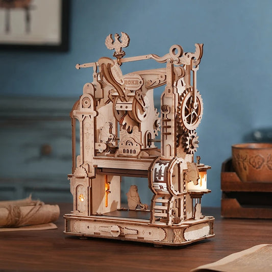 ROKR Printing Press  - 3D Wooden Puzzle, DIY Mechanical Model