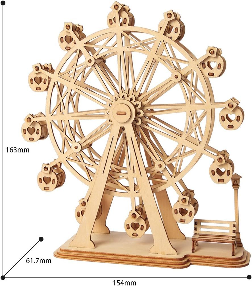 Rolife Ferris Wheel - Đồ chơi xếp hình bằng gỗ 3D, Mô hình cơ khí tự làm