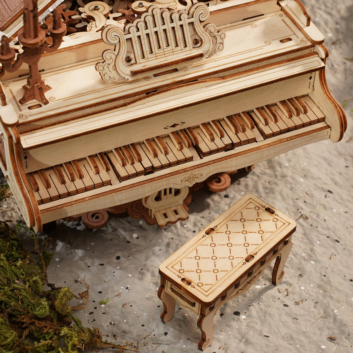 ROKR Magic Piano  - 3D Wooden Puzzle, DIY Mechanical Model