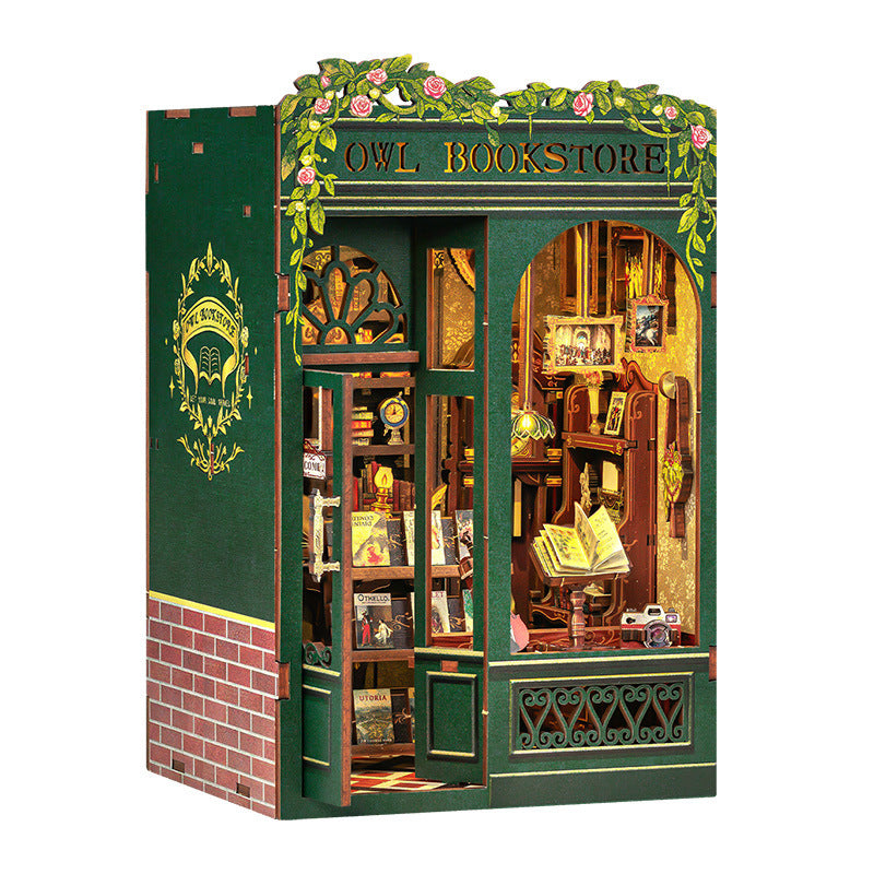 Small Frame Book Stand Assembled Model Miniature Diy Cottage