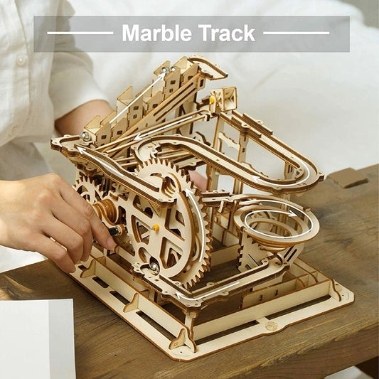 ROKR Marble Run - 3D Wooden Puzzle, DIY Mechanical Model